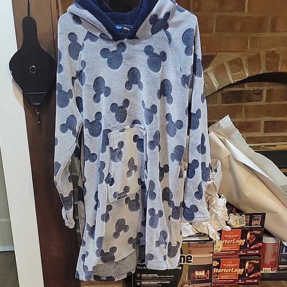 Disney Blue Mickey Mouse Hooded Sweatshirt - Picture 1 of 4